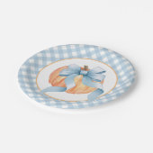 リトルカンプキンパステルブループライドの最初の誕生日 ペーパープレート (アングル)