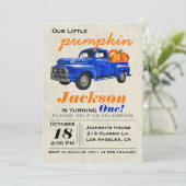 リトルカンプキンビンテージカーボーイ誕生日招待状 招待状 (スタンド正面)
