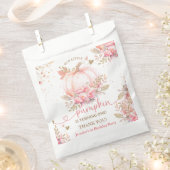 リトルカンプキンピンクフローラガール秋1st誕生日 フェイバーバッグ (クリップ留めされた状態)