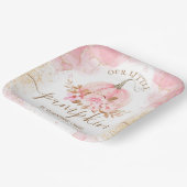 リトルカンプキンピンクフローラガール秋1st誕生日 ペーパープレート (傾斜あり)