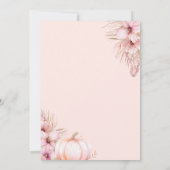 リトルカンプキンピンクフローラガール秋5th誕生日 招待状 (裏面)