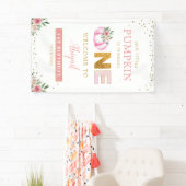 リトルカンプキンピンクフローラ1st誕生日へようこそ 横断幕 (インサイチュ)