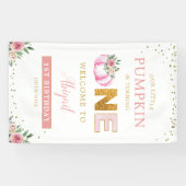 リトルカンプキンピンクフローラ1st誕生日へようこそ 横断幕 (横)