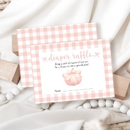 リトルカンプキンピンクボウおむつラッフル エンクロージャーカード