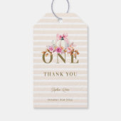リトルカンプキンピンクボウバラ1stエレガント誕生日 ギフトタグ (裏面)