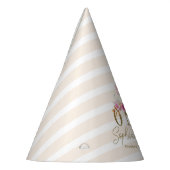 リトルカンプキンピンクボウバラ1stエレガント誕生日 パーティーハット (左)