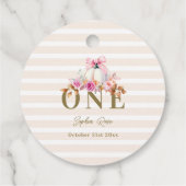 リトルカンプキンピンクボウバラ1stエレガント誕生日 フェイバータグ (裏面)