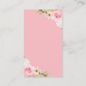 リトルカンプキンピンク金ゴールドフローラウッドおむつラッフル エンクロージャーカード (裏面)