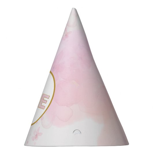 リトルカンプキンピンク金ゴールドフローラガール1st誕生日 パーティーハット (右)