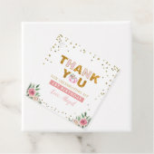 リトルカンプキンピンク金ゴールドフローラガール1st誕生日 フェイバータグ (インサイチュ)