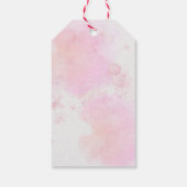 リトルカンプキンピンク金ゴールドフローラ1st誕生日のお願い ギフトタグ (裏面)