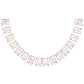 リトルカンプキンピンフローラ秋第1誕生日 バンティングフラッグ (全)