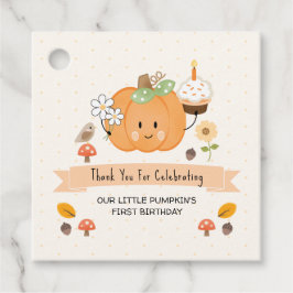 リトルカンプキンファースト誕生日ガールメッセージカード フェイバータグ