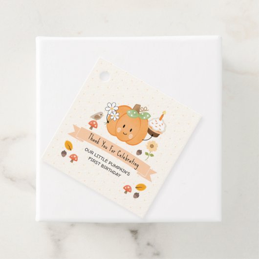 リトルカンプキンファースト誕生日ガールメッセージカード フェイバータグ (インサイチュ)
