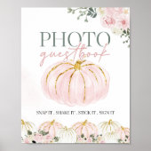 リトルカンプキンファースト誕生日ゲストブックサイン ポスター (正面)