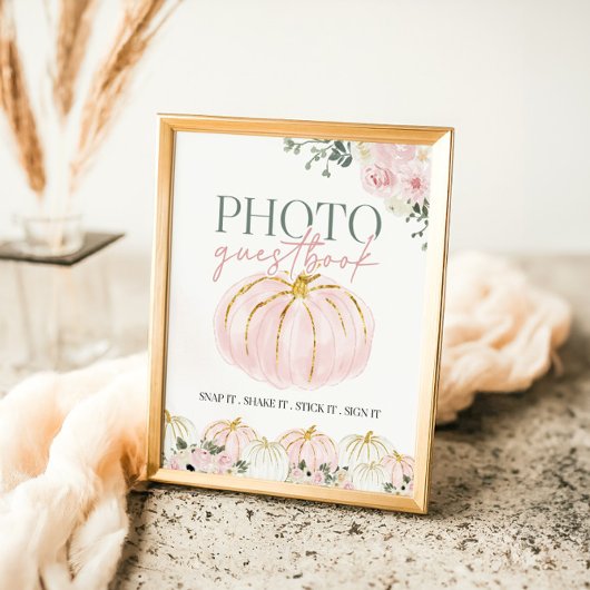 リトルカンプキンファースト誕生日ゲストブックサイン ポスター