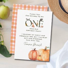 リトルカンプキンファースト誕生日サンキューカード サンキューカード