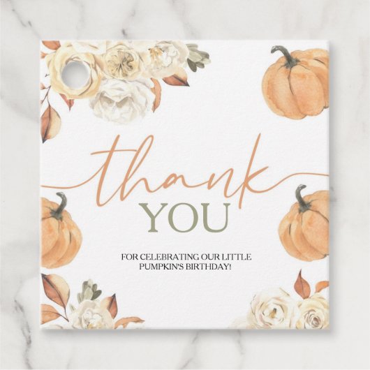 リトルカンプキンファースト誕生日スクエア フェイバータグ (正面)