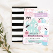 リトルカンプキンファースト誕生日ハロウィンパステル 招待状