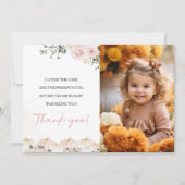 リトルカンプキンファースト誕生日パーティーサンキューカード 招待状 (正面)