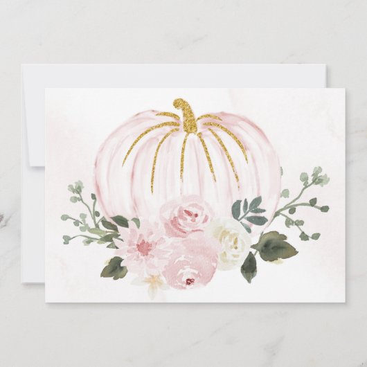 リトルカンプキンファースト誕生日パーティーサンキューカード 招待状 (裏面)