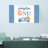 リトルカンプキンファースト誕生日ブルートラックプレイドバン 横断幕 (トレードショー)