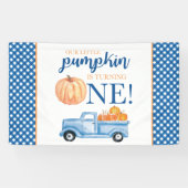 リトルカンプキンファースト誕生日ブルートラックプレイド 横断幕 (横)