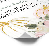 リトルカンプキンファースト誕生日マイルストーンサイン ポスター (角)