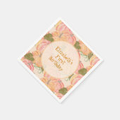 リトルカンプキンファースト誕生日名前をカスタムする スタンダードカクテルナプキン (角)