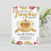 リトルカンプキンファースト誕生日招待状 招待状 (スタンド正面)