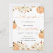 リトルカンプキンファースト誕生日 招待状 (正面)