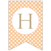 リトルカンプキンフローラオレンジプレイド最初の誕生日 バンティングフラッグ (第2の旗)