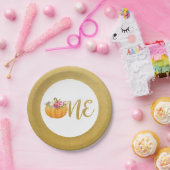 リトルカンプキンフローラ秋紙プレート ペーパープレート (パーティー)