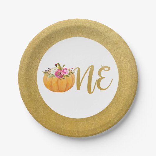 リトルカンプキンフローラ秋紙プレート ペーパープレート (正面)