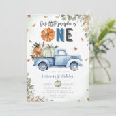 リトルカンプキンブルートラックファースト誕生日 招待状 (スタンド正面)