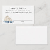 リトルカンプキンブルー男の赤ちゃんおむつラッフル エンクロージャーカード (正面/裏面)