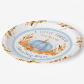 リトルカンプキンブルー秋ボーイベビーシャワー ペーパープレート (アングル)