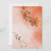 リトルカンプキンベビーガールシャワー秋テラコッタ 招待状 (裏面)