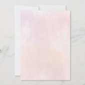 リトルカンプキンベビーガールシャワー赤面ピンクブーケ 招待状 (裏面)