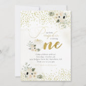 リトルカンプキンベビーガールファースト誕生日 招待状 (正面)