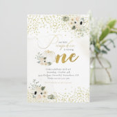 リトルカンプキンベビーガールファースト誕生日 招待状 (スタンド正面)