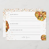 リトルカンプキンベビーシャワーアドバイス招待状 招待状 (正面/裏面)