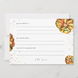 リトルカンプキンベビーシャワーアドバイス招待状 招待状