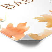 リトルカンプキンベビーシャワーフローラ&プレイドウェルカム ポスター (角)