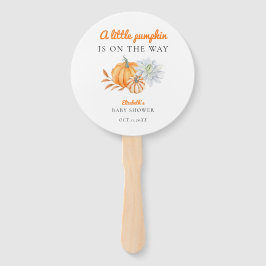 リトルカンプキンベビーシャワーモダンシンプル秋 ハンドファン