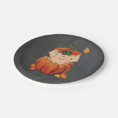 リトルカンプキンベビーシャワー紙プレート ペーパープレート (アングル)