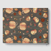 リトルカンプキンベビーシャワー素朴秋ゲストブック ゲストブック (裏面)