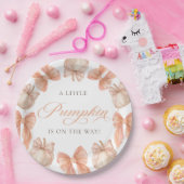 リトルカンプキンボウベビーシャワー紙プレート ペーパープレート (パーティー)