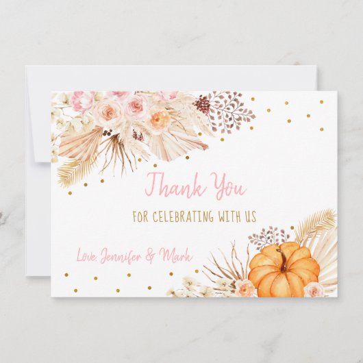 リトルカンプキンボホフローラ サンキューカード (正面)