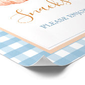 リトルカンプキンボホーブルーギンガムスナックサイン ポスター (角)